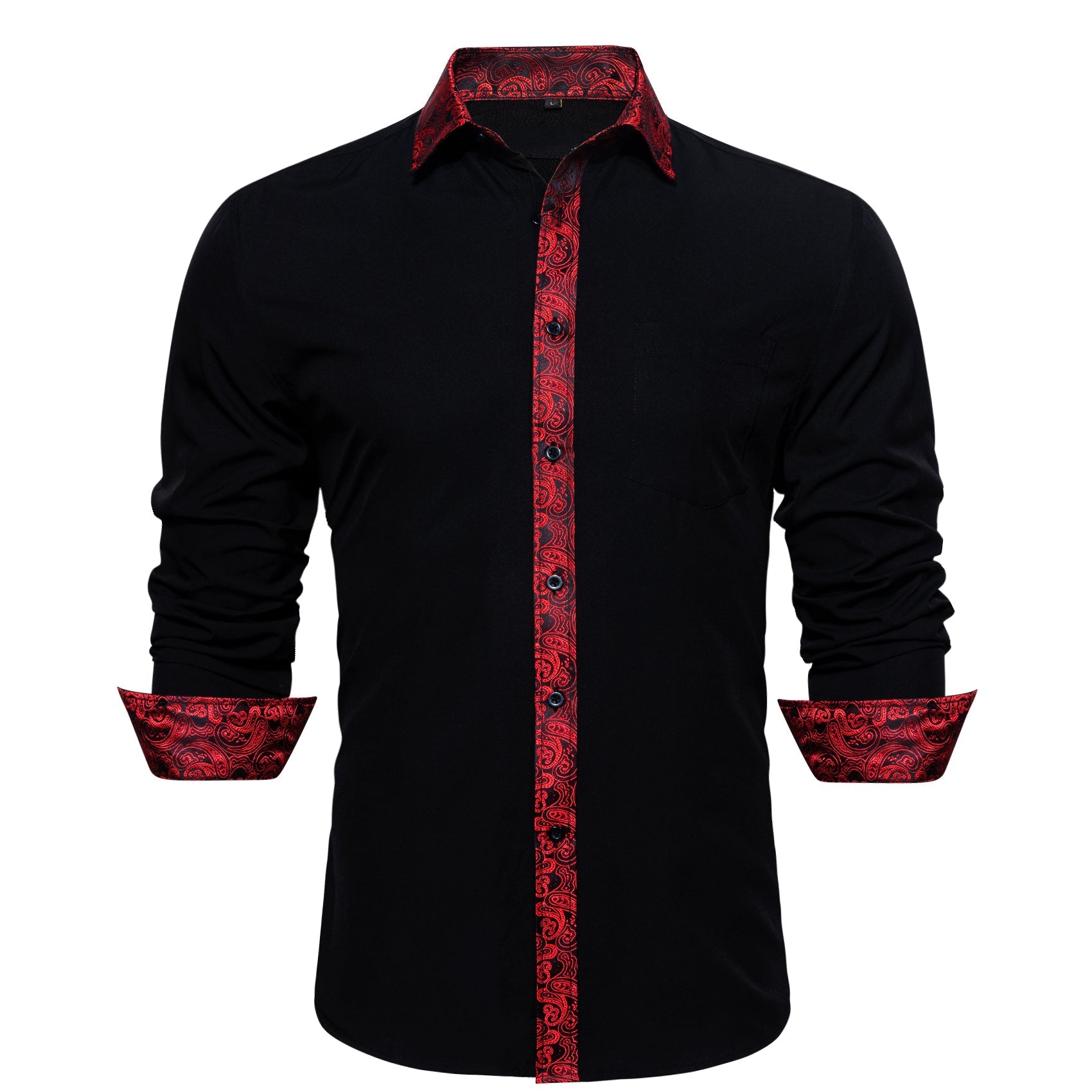 GentCrest Black Paisley Shirt - Image 2