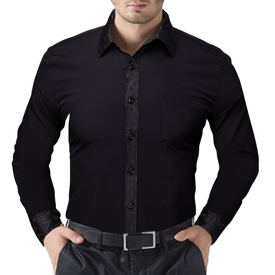 GentCrest Black Floral Shirt - Image 3