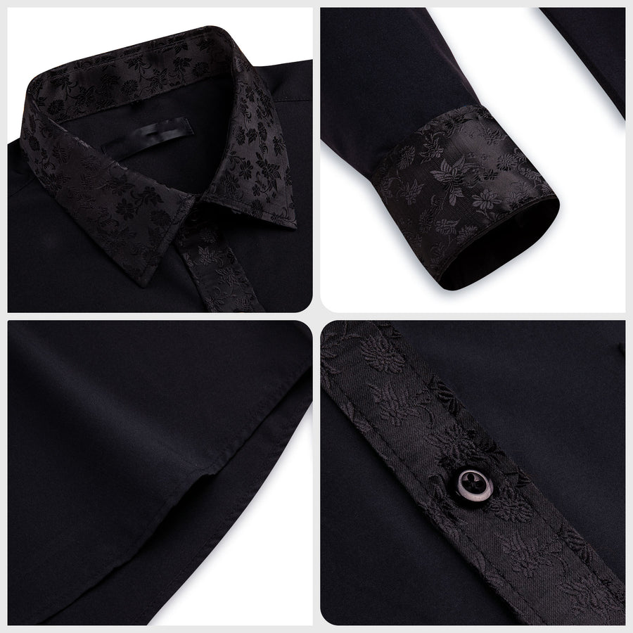 GentCrest Black Floral Shirt - Image 5