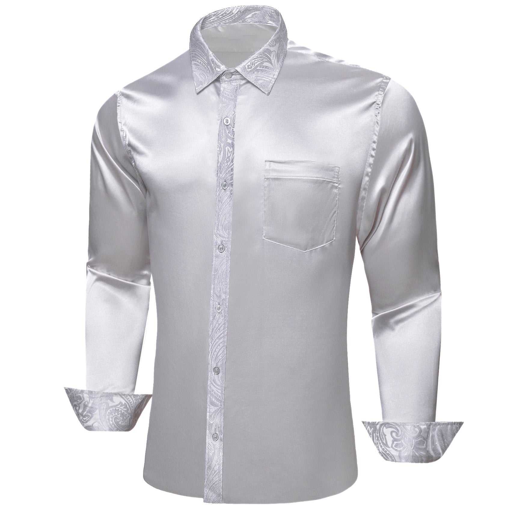 GentCrest Grey Paisley Shirt - Image 2
