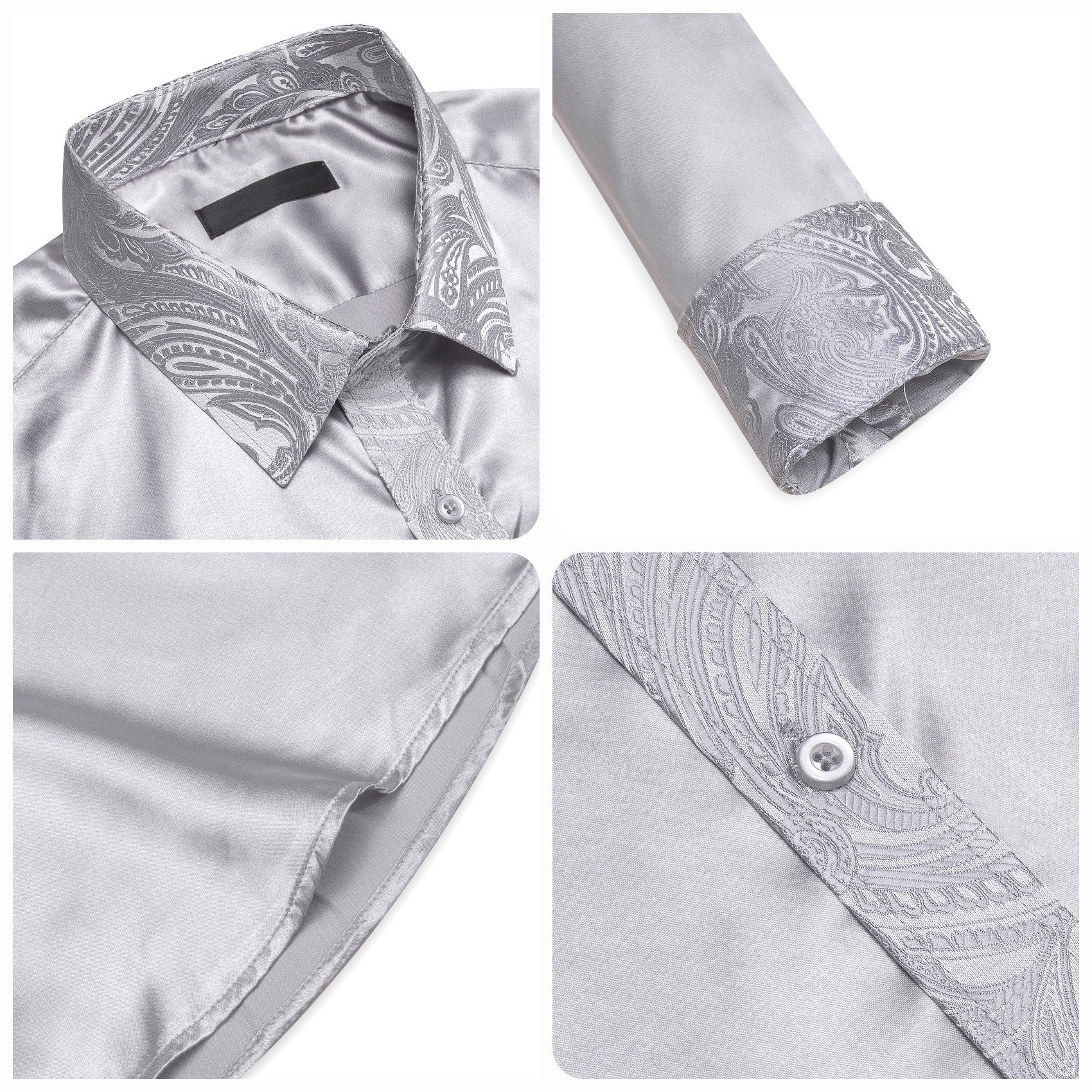 GentCrest Grey Paisley Shirt - Image 4