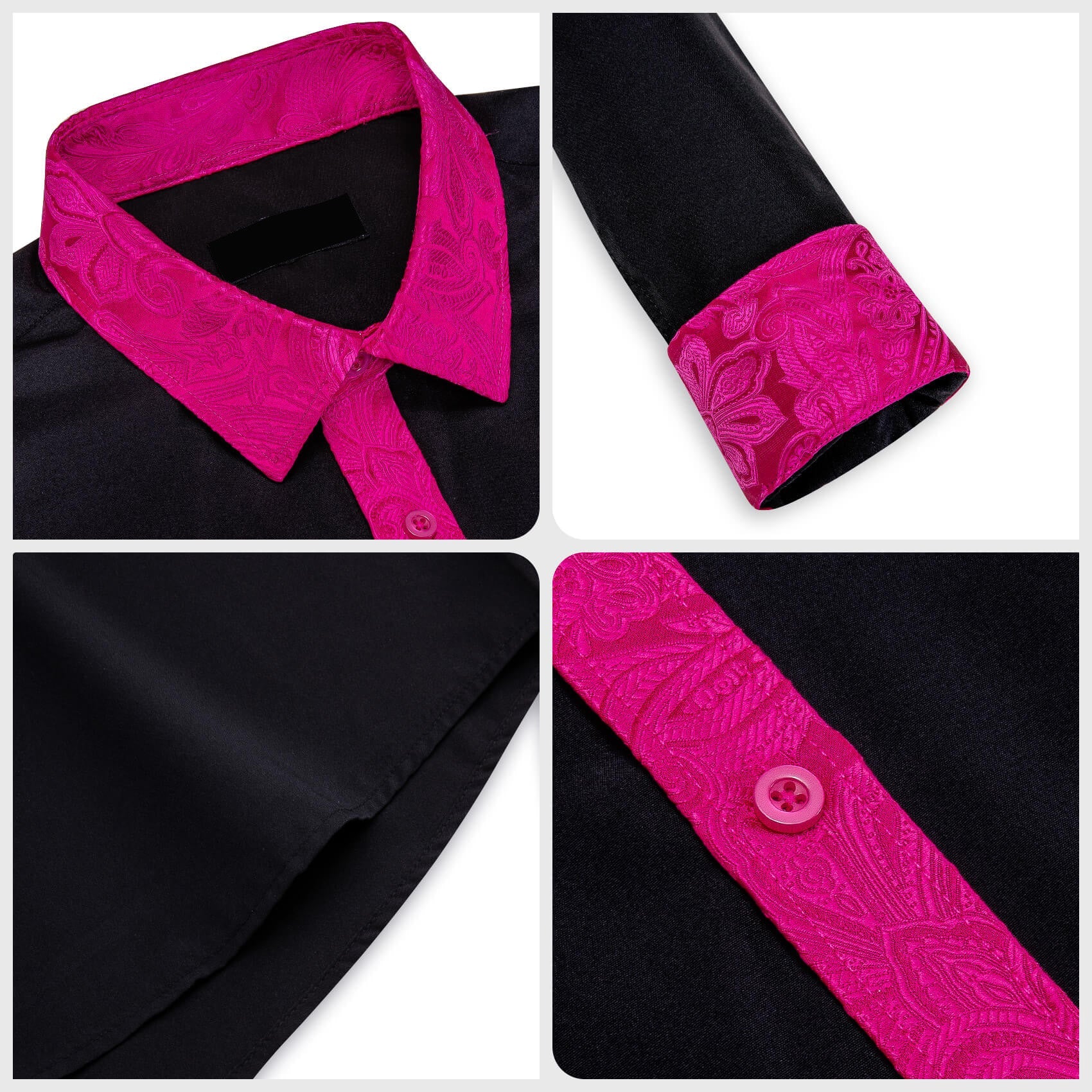 GentCrest Black Paisley Shirt - Image 3