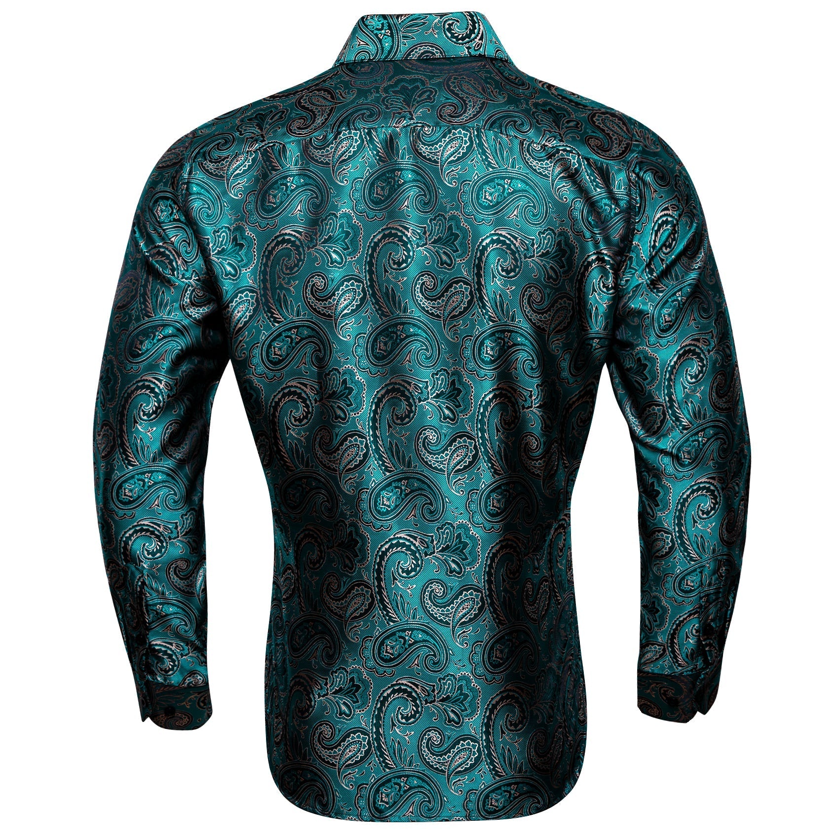 Deep Lake Paisley Dress Shirt - GentCrest - View 5