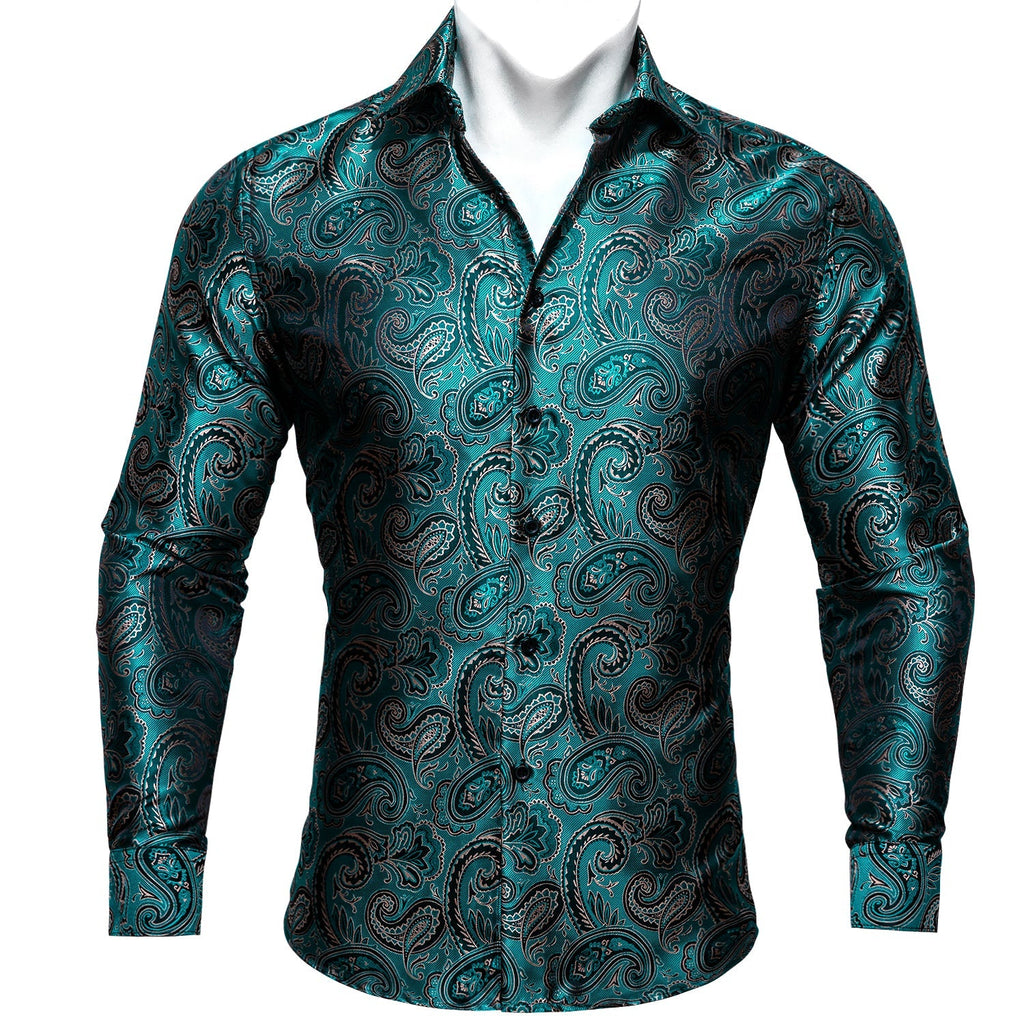 Deep Lake Paisley Dress Shirt - GentCrest