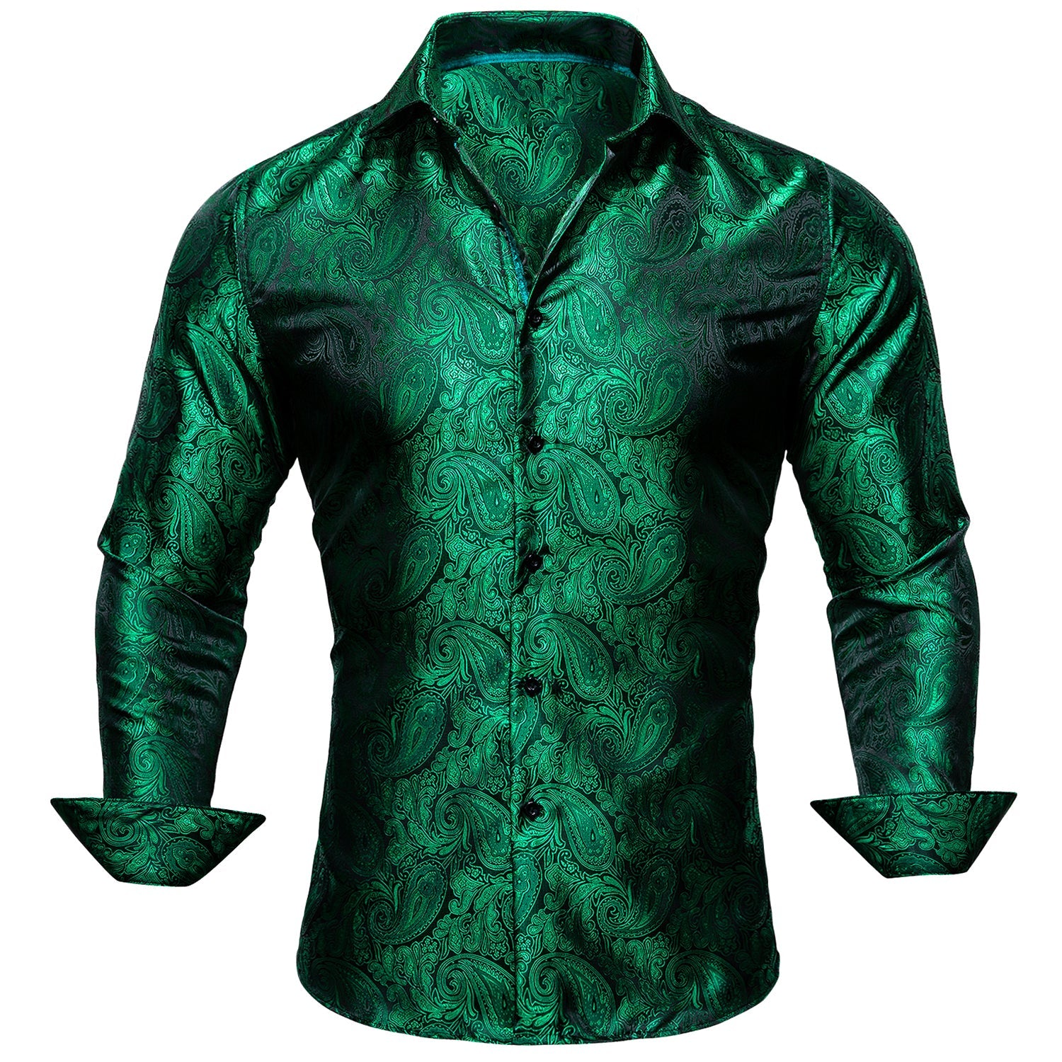 GentCrest Green Paisley Shirt - Image 1
