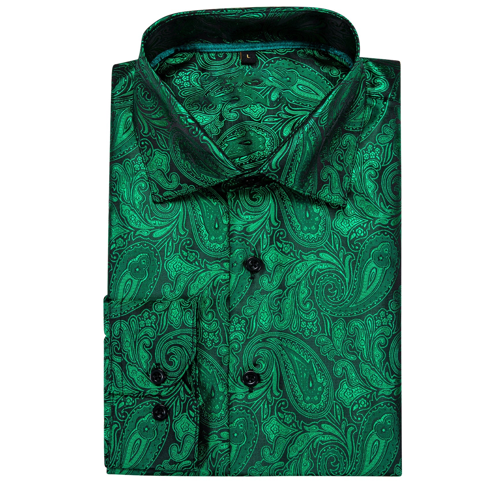 GentCrest Green Paisley Shirt - Image 4