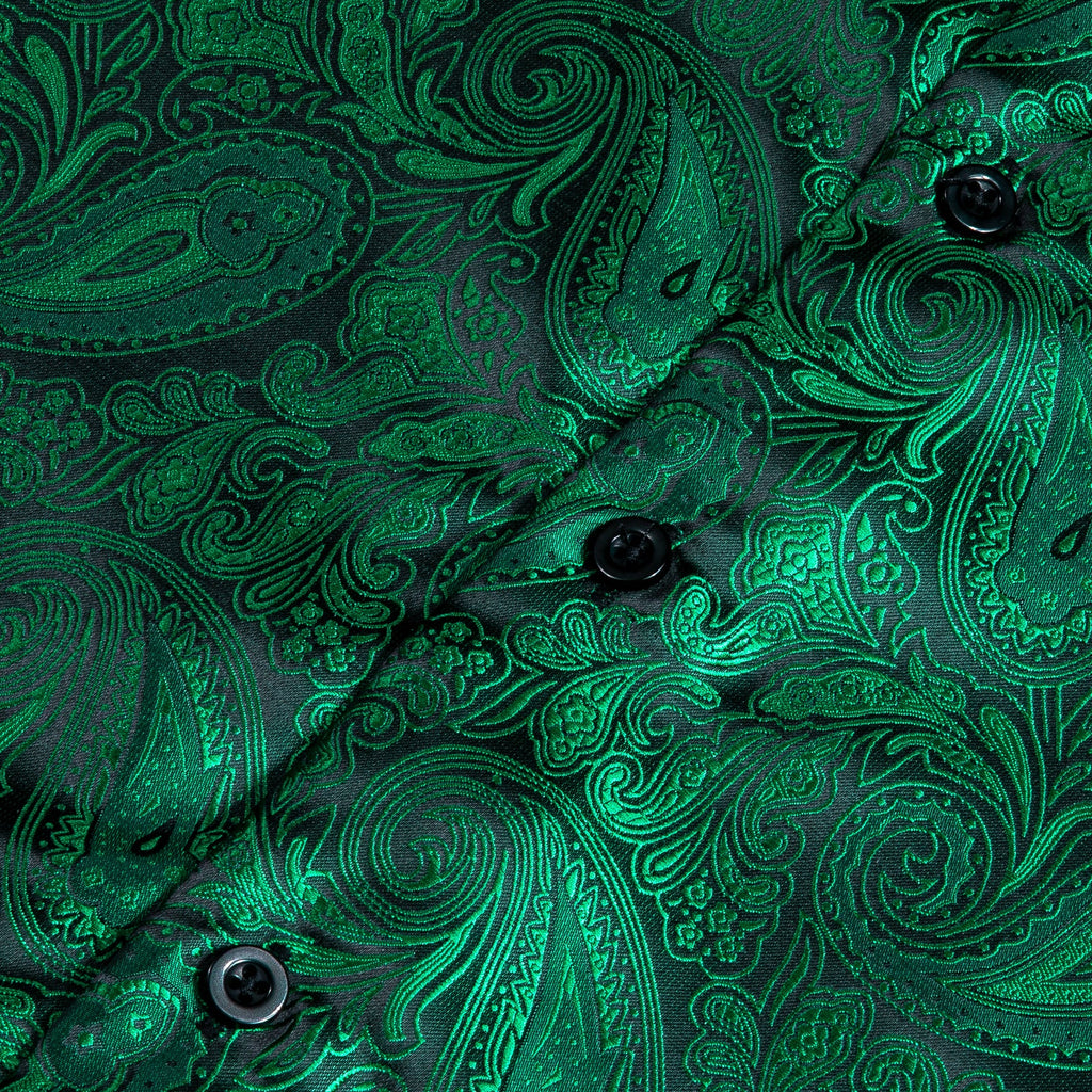 GentCrest Green Paisley Shirt - Image 5