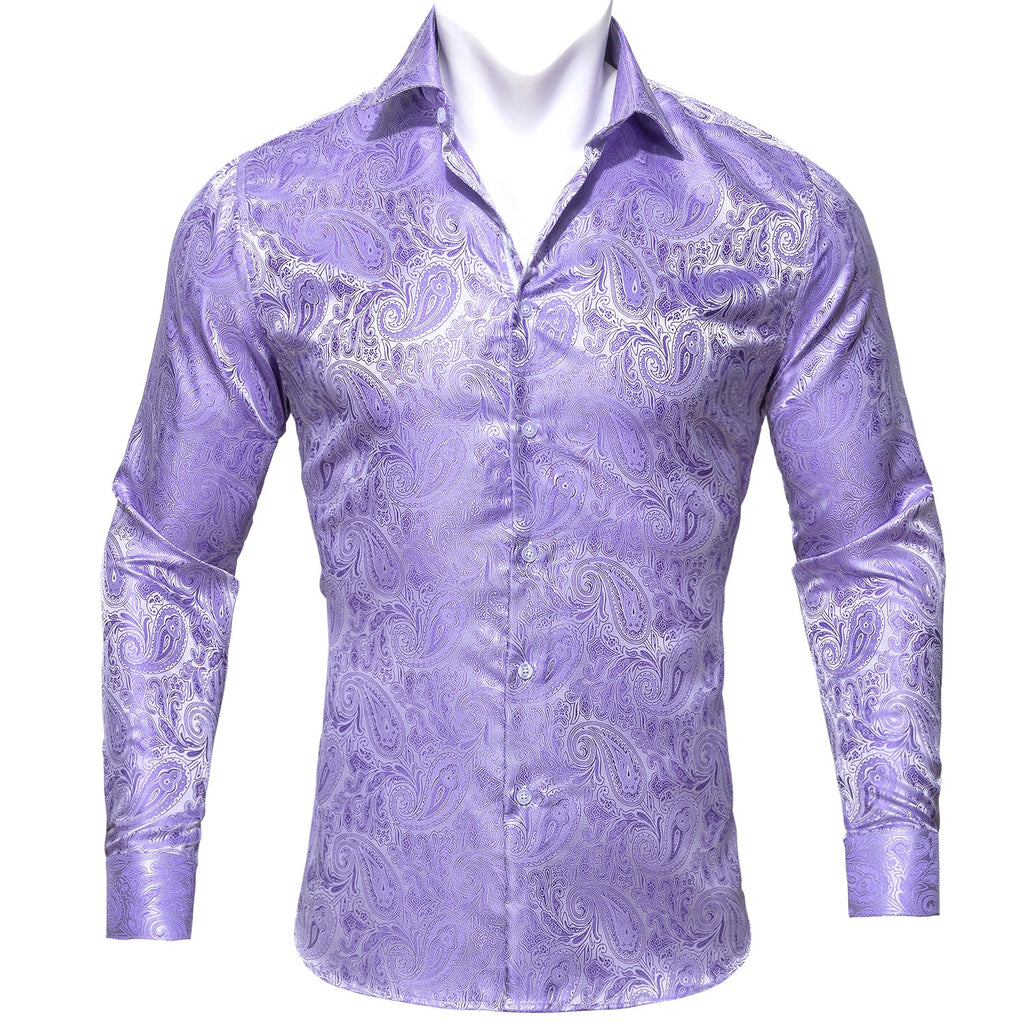 GentCrest Purple Paisley Shirt - Image 1