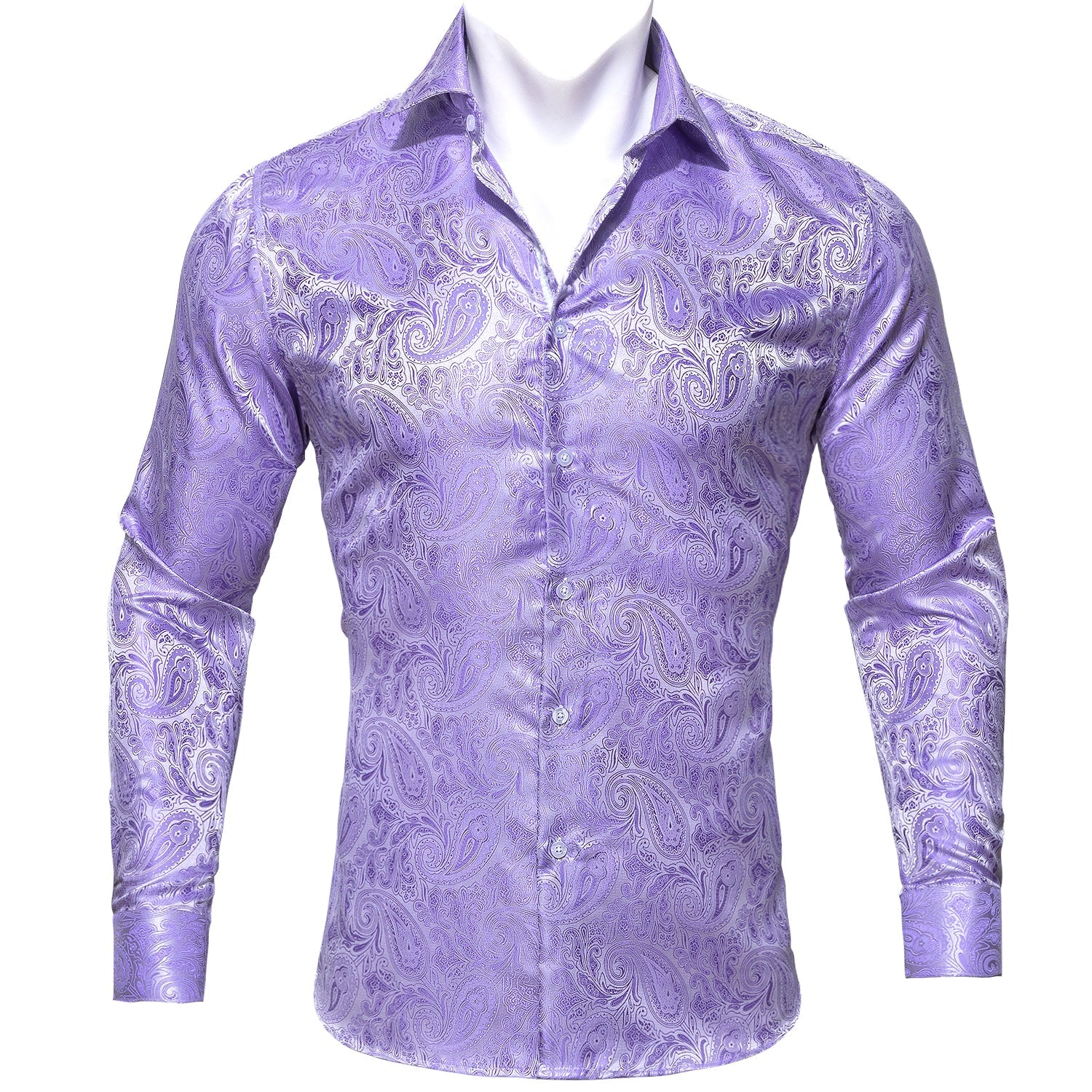 GentCrest Purple Paisley Shirt - Image 1