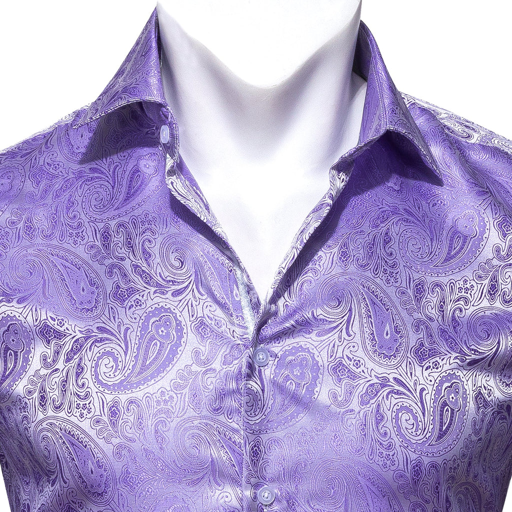 GentCrest Purple Paisley Shirt - Image 3