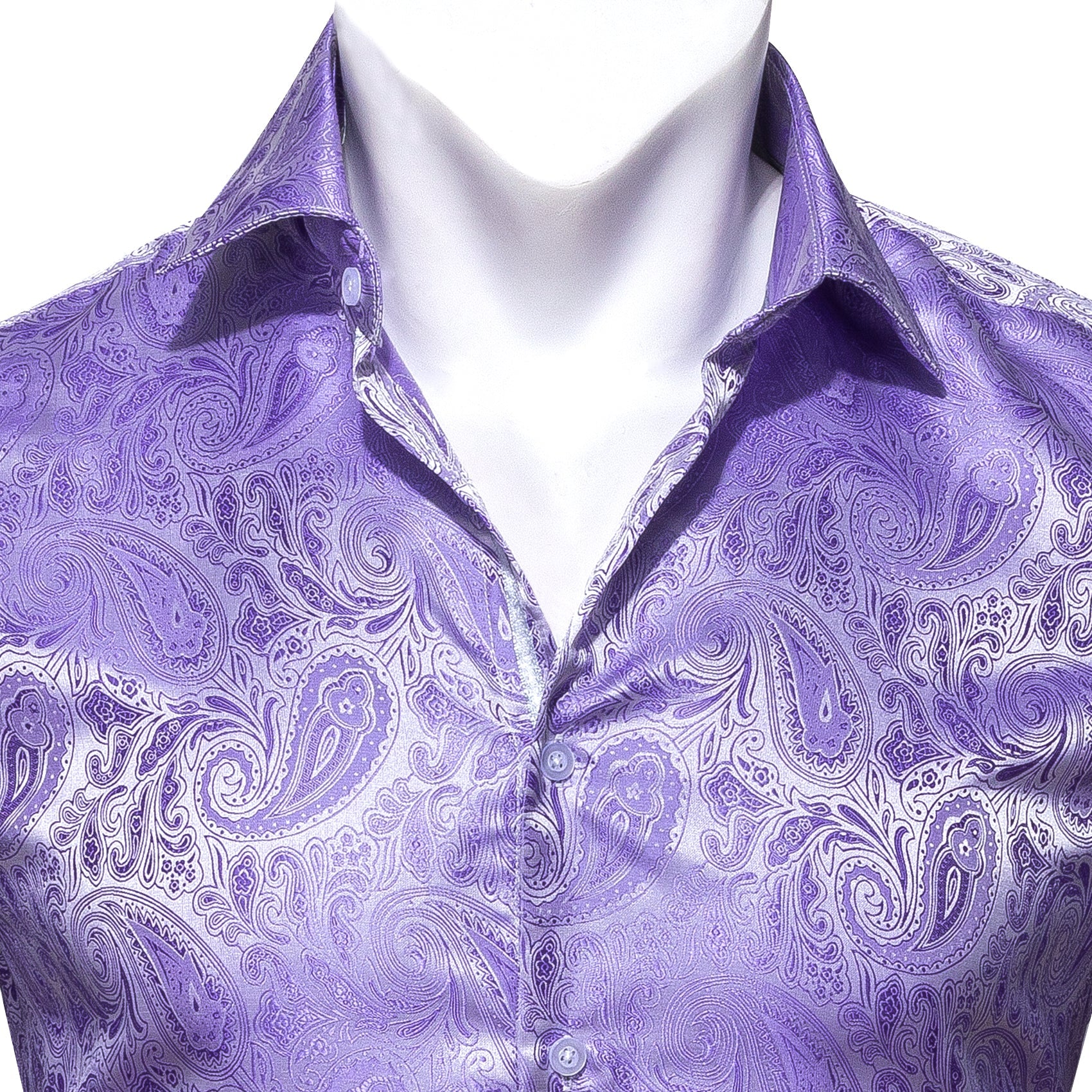 GentCrest Purple Paisley Shirt - Image 3