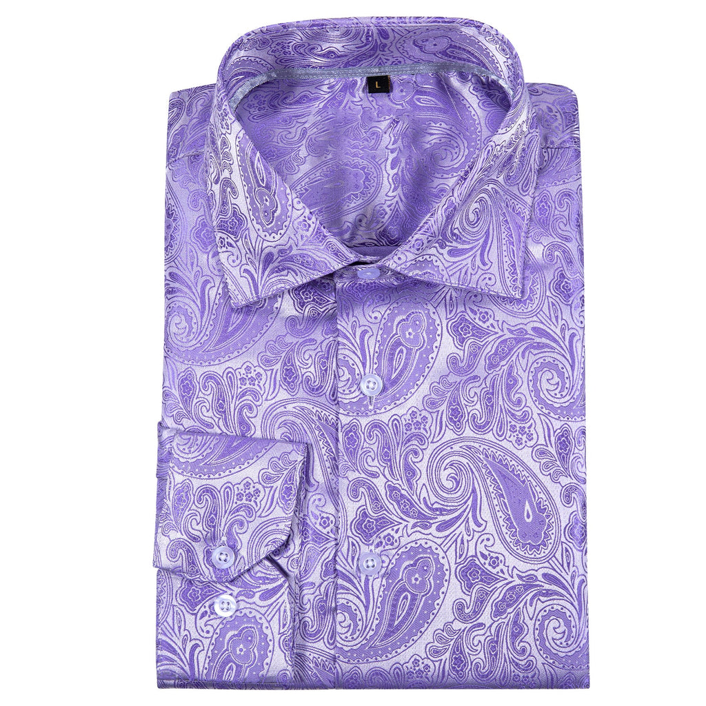 GentCrest Purple Paisley Shirt - Image 4