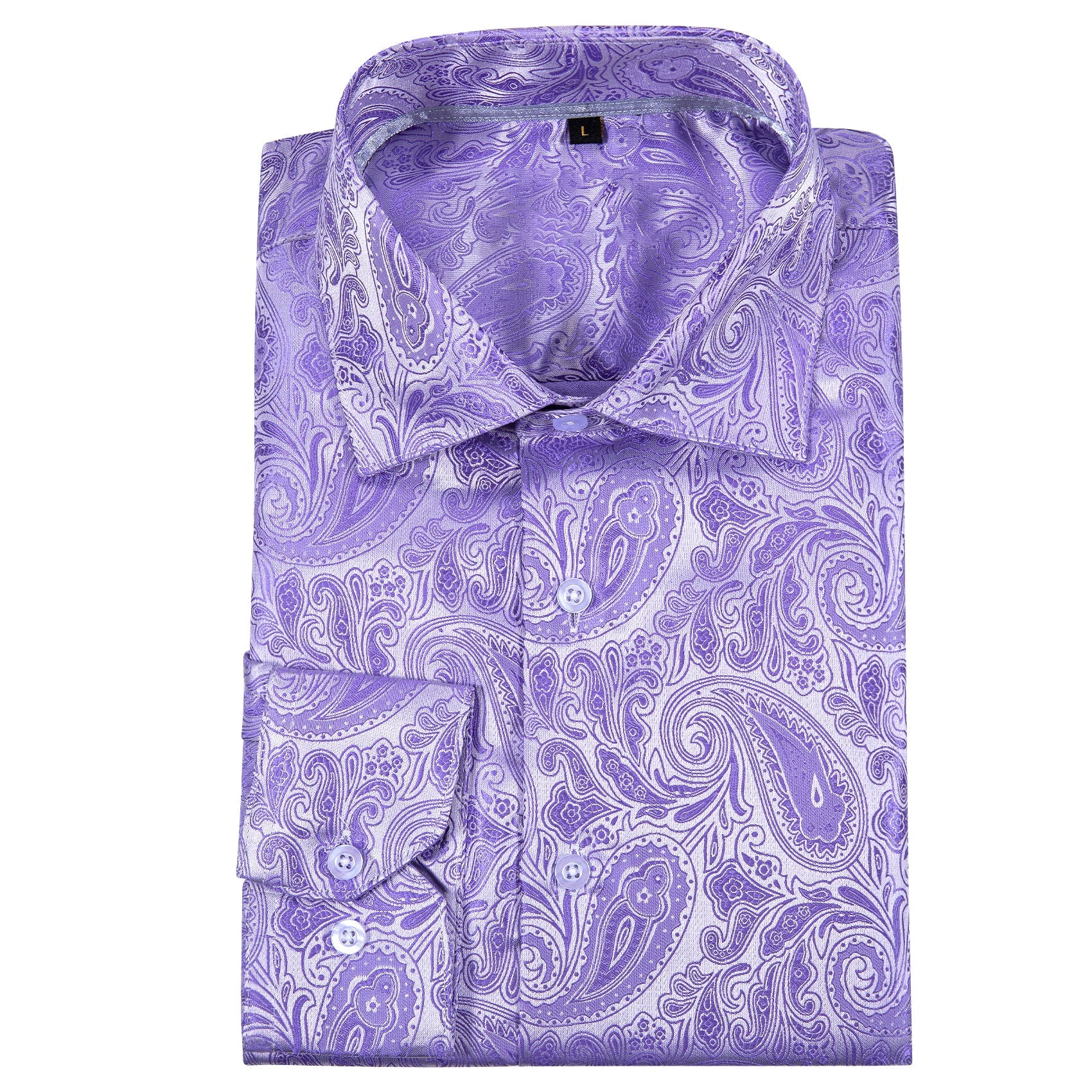 GentCrest Purple Paisley Shirt - Image 4