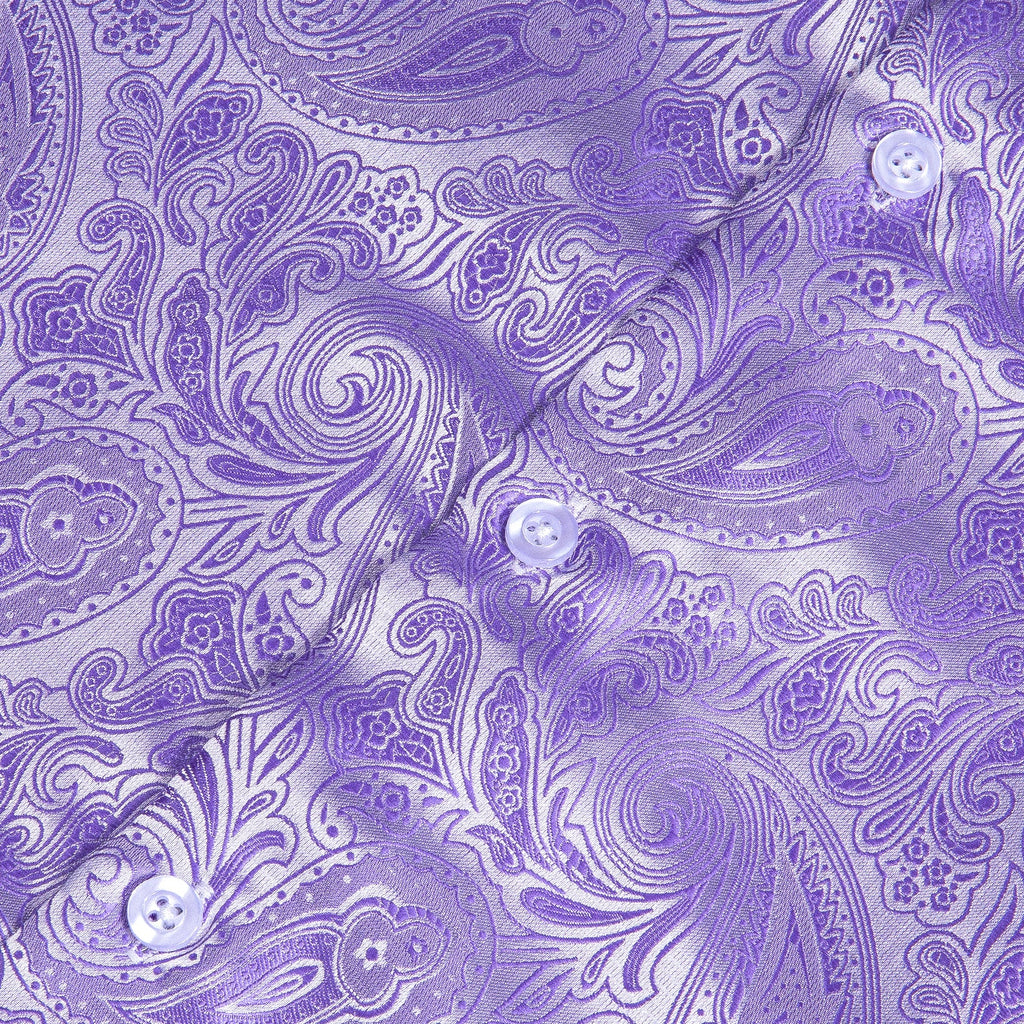 GentCrest Purple Paisley Shirt - Image 5