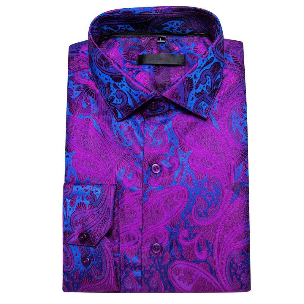 GentCrest Blue Paisley Shirt - Image 4