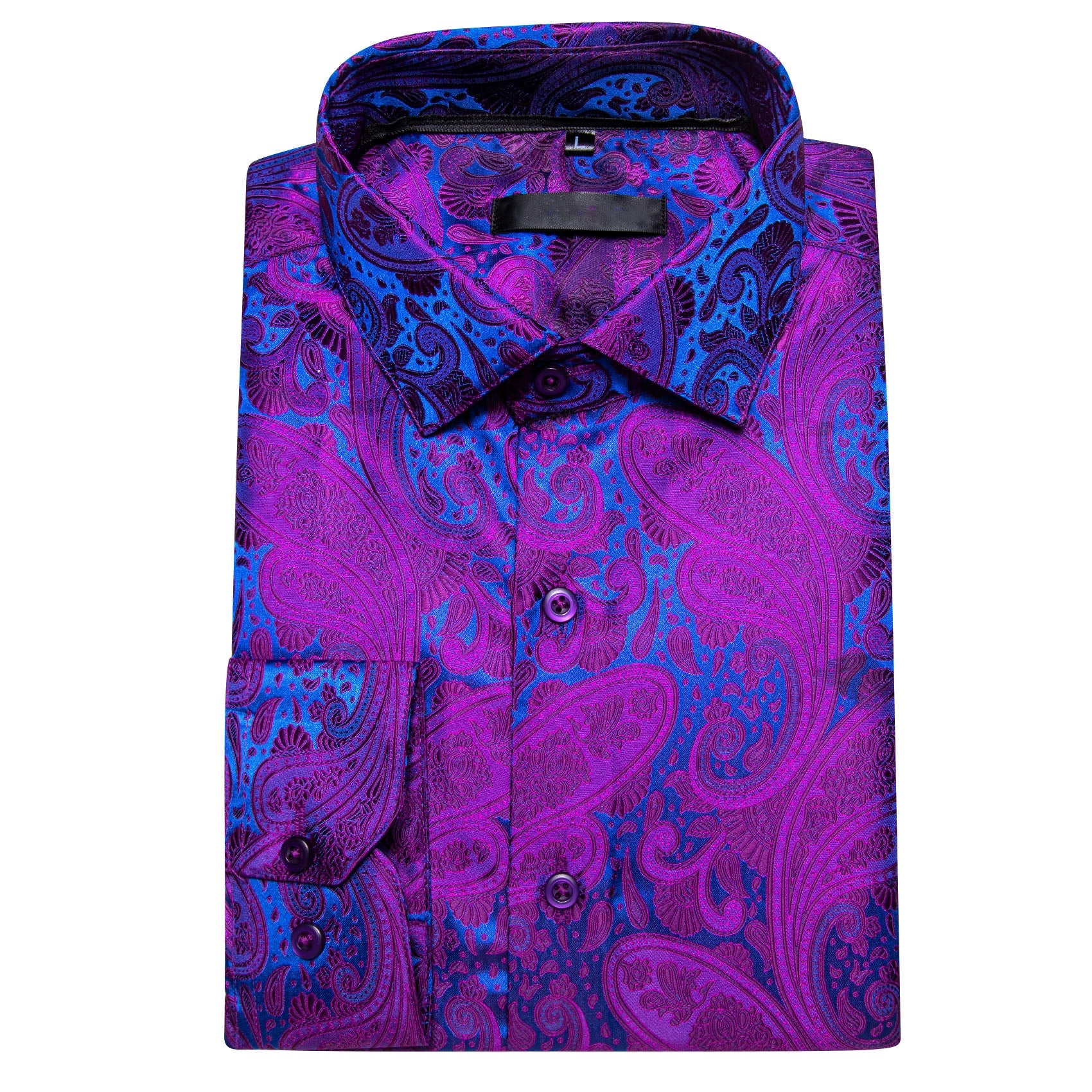 GentCrest Blue Paisley Shirt - Image 4