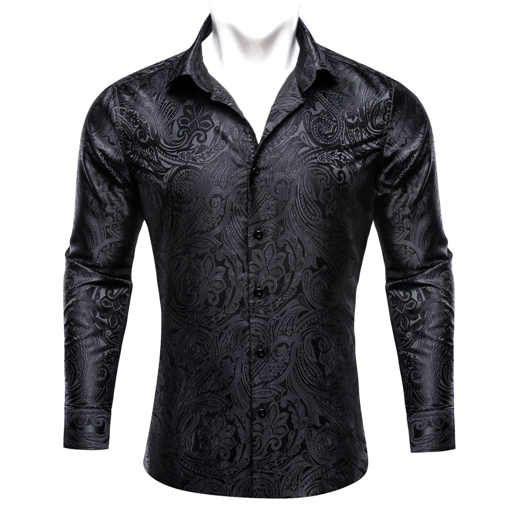 GentCrest Black Paisley Shirt - Image 2