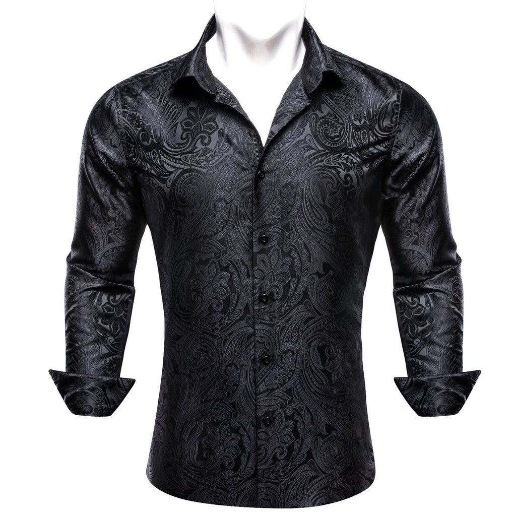 GentCrest Black Paisley Shirt - Image 3