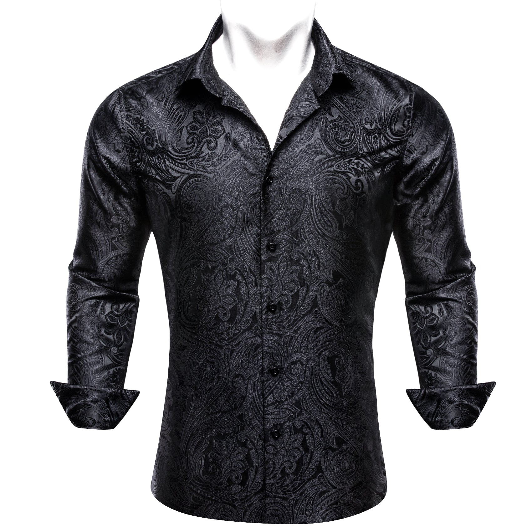 GentCrest Black Paisley Shirt - Image 3