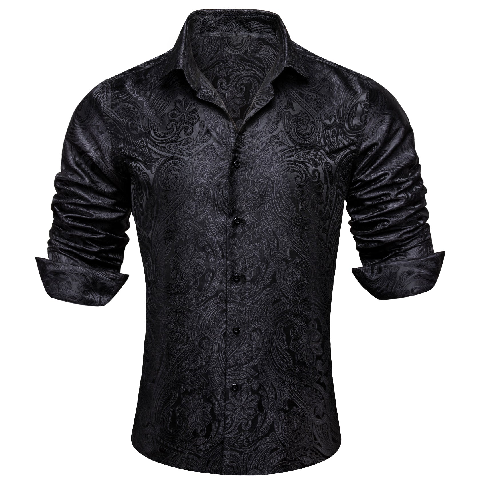 GentCrest Black Paisley Shirt - Image 1