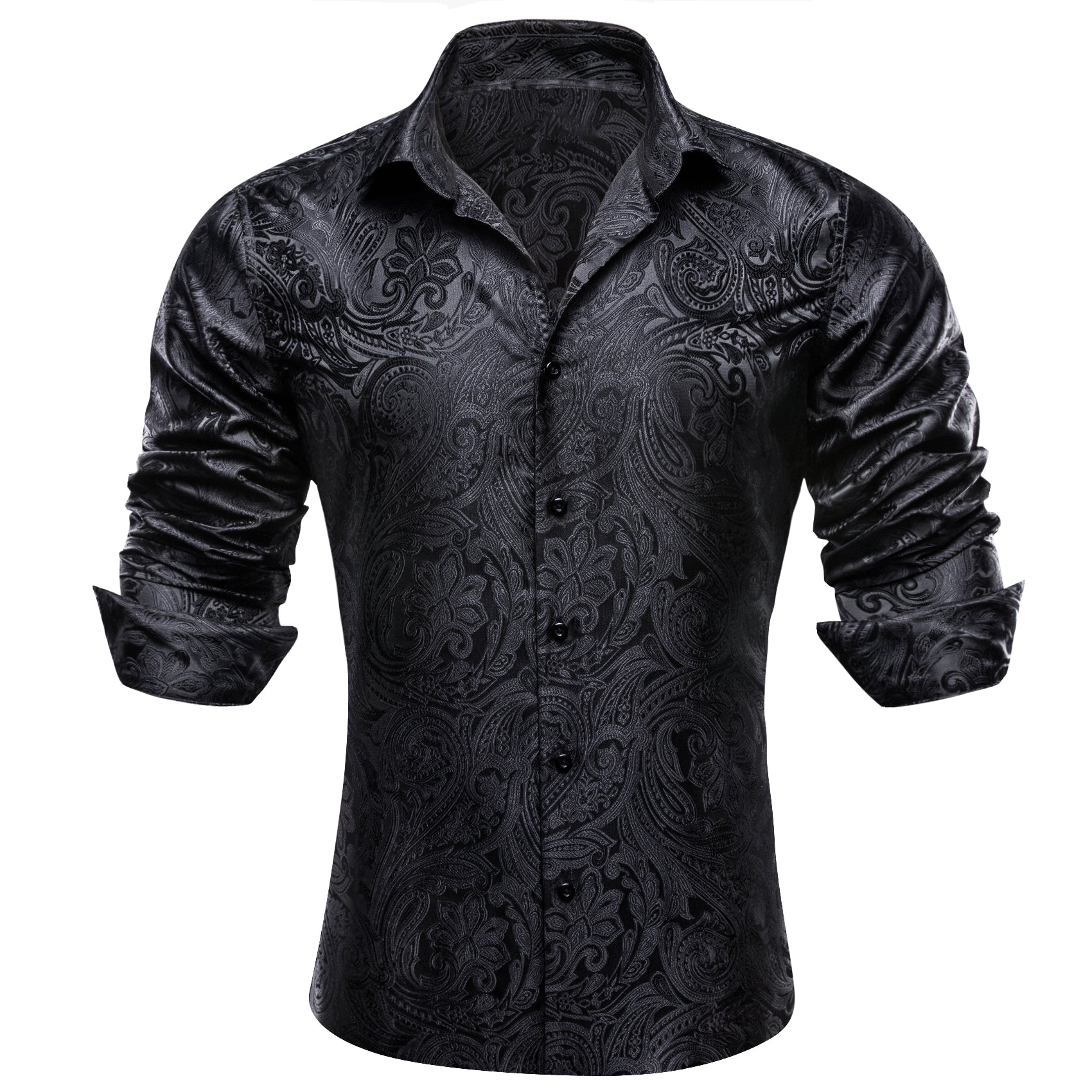 GentCrest Black Paisley Shirt - Image 1