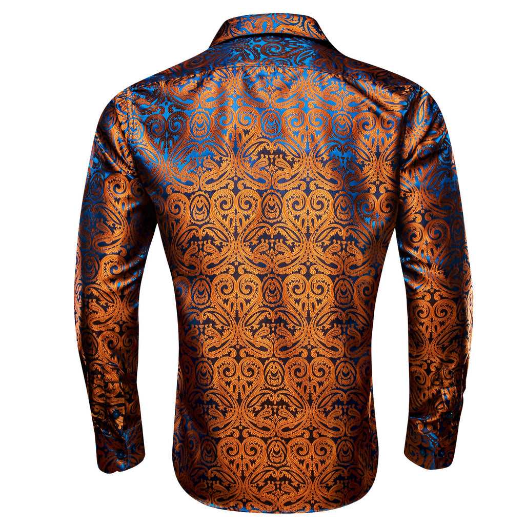 GentCrest Brown Paisley Shirt - Image 2