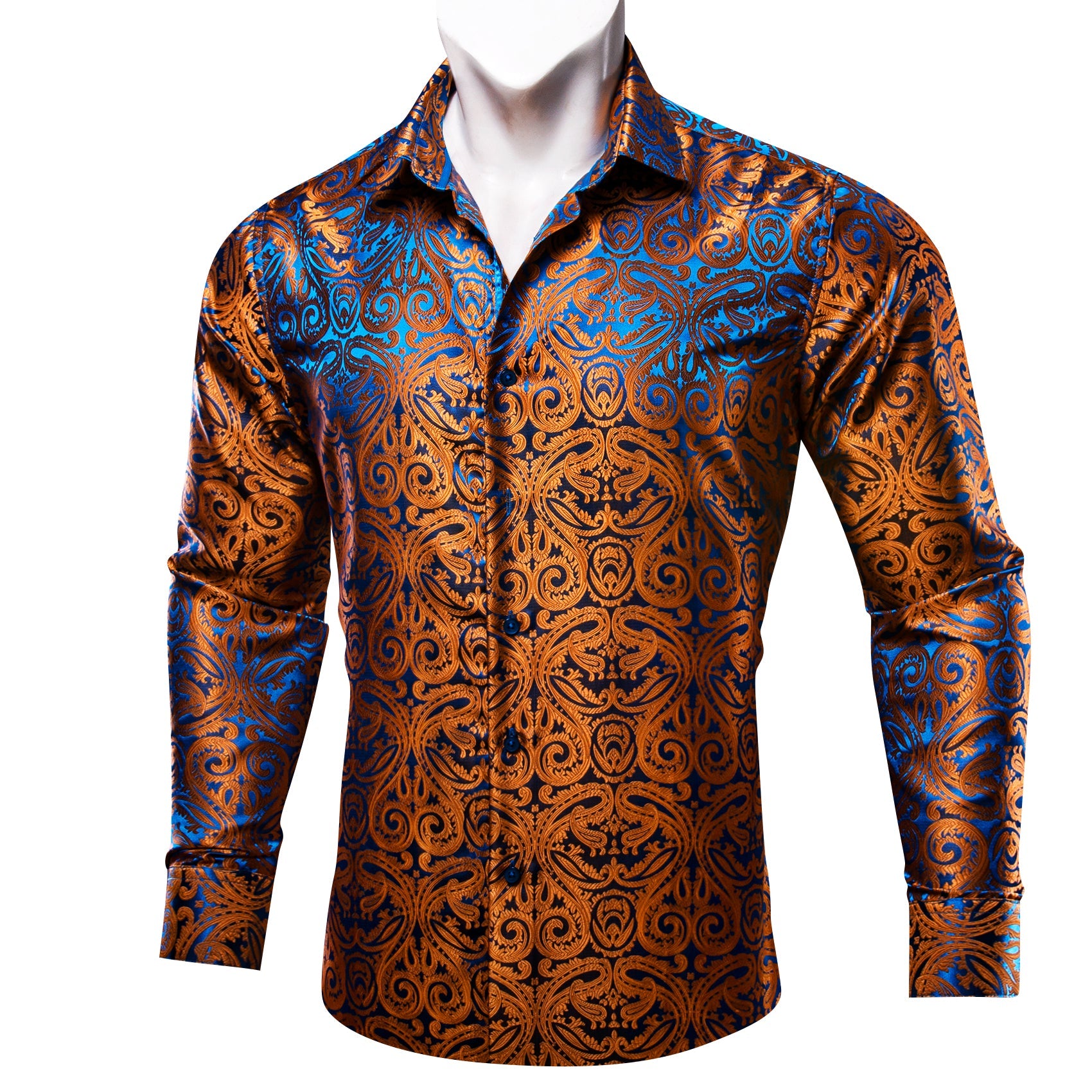 GentCrest Brown Paisley Shirt - Image 1