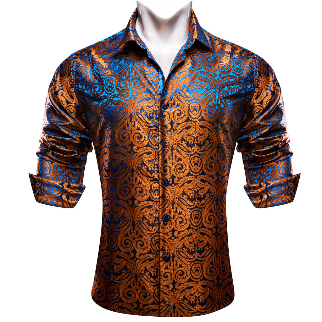 GentCrest Brown Paisley Shirt - Image 3