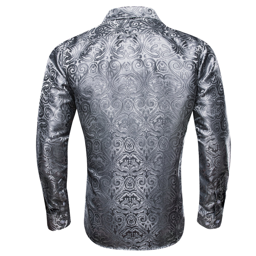 Classic White Silver Dress Shirt - GentCrest - View 4