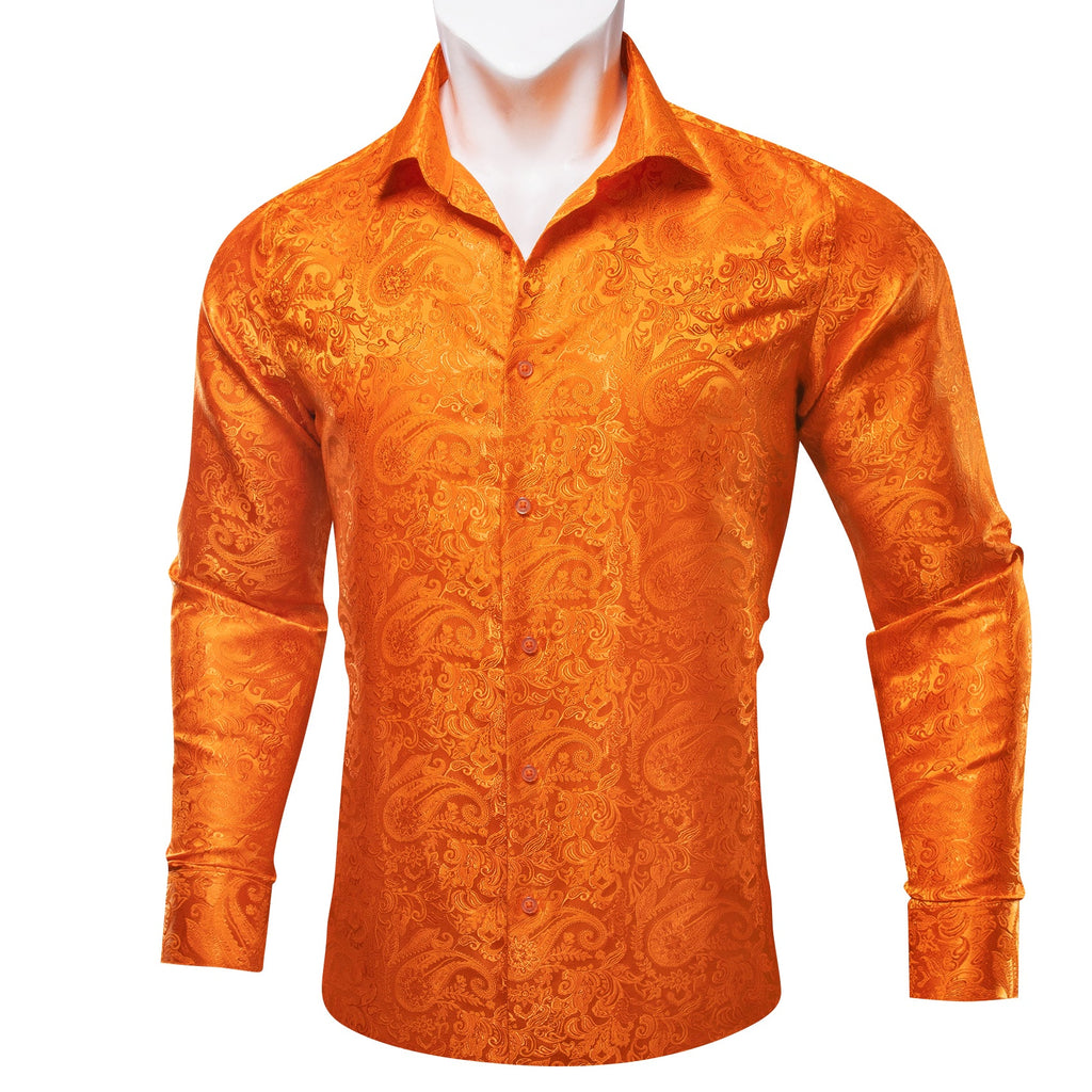 GentCrest Orange Paisley Shirt - Image 1