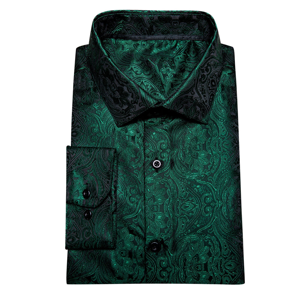 GentCrest Green Paisley Shirt - Image 4