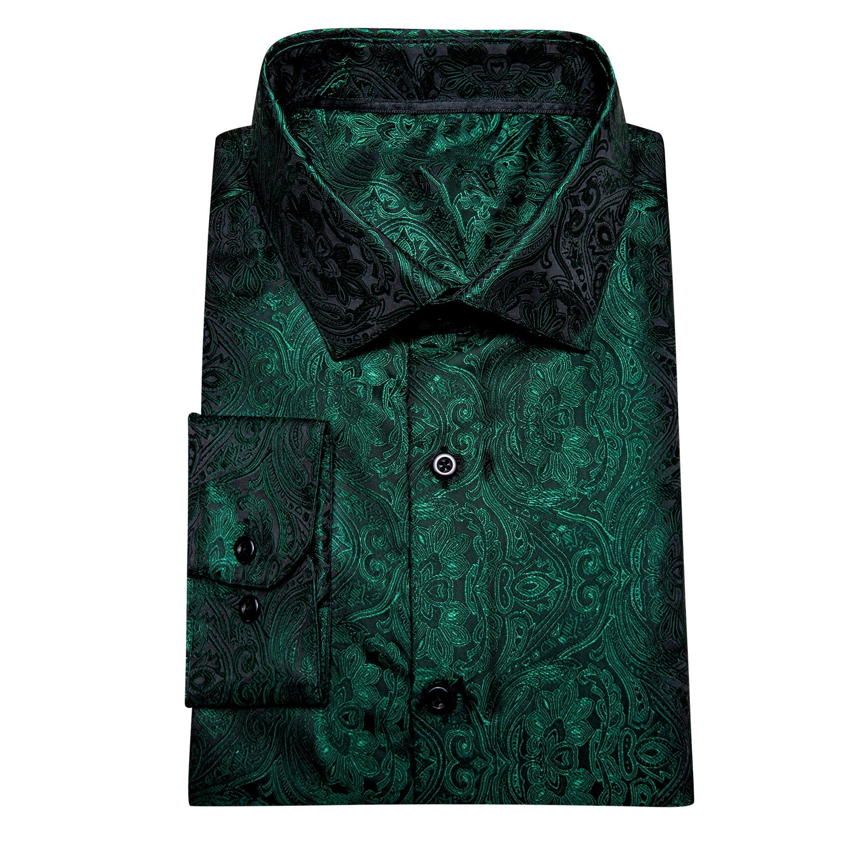 GentCrest Green Paisley Shirt - Image 4