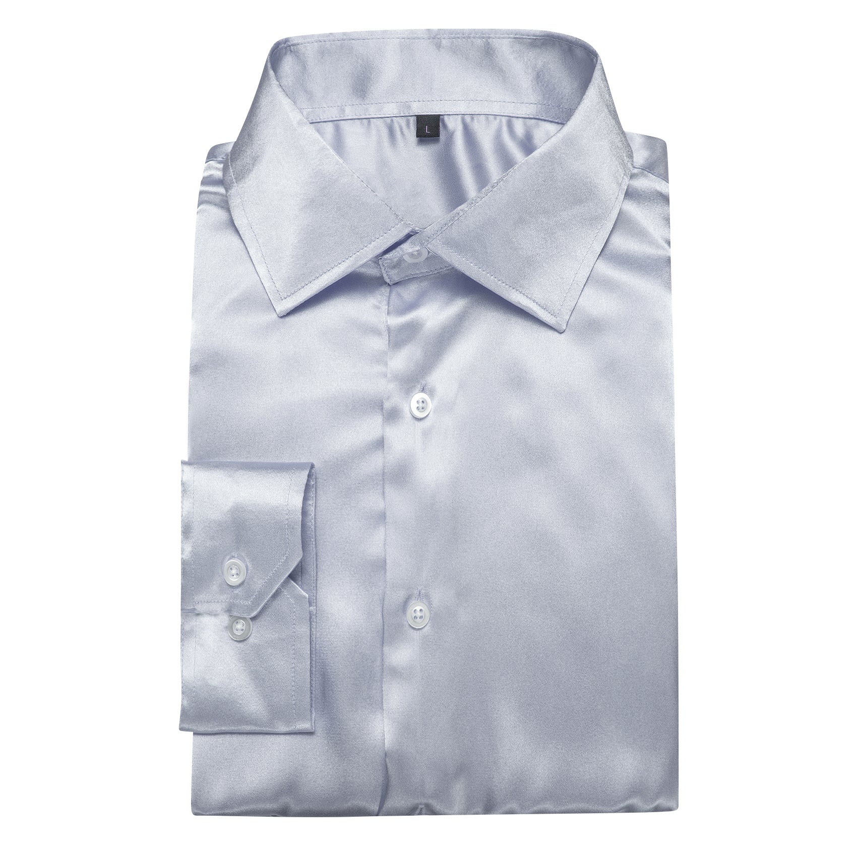GentCrest Grey Solid Shirt - Image 4