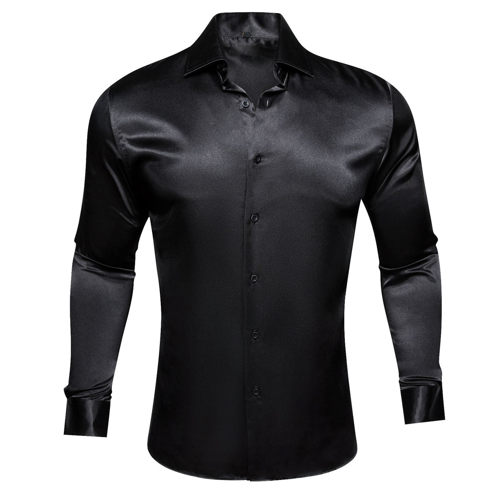 GentCrest Black Solid Shirt - Image 1