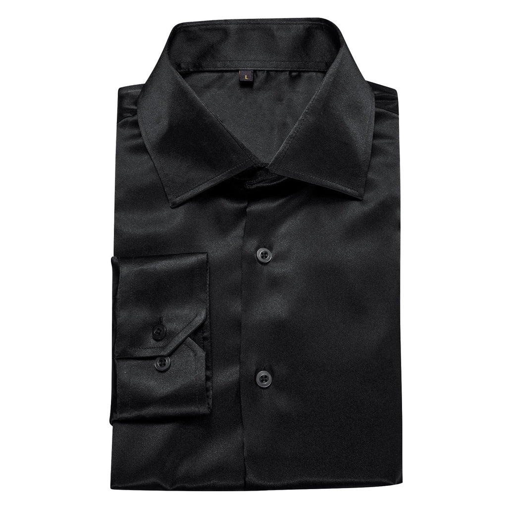 GentCrest Black Solid Shirt - Image 3