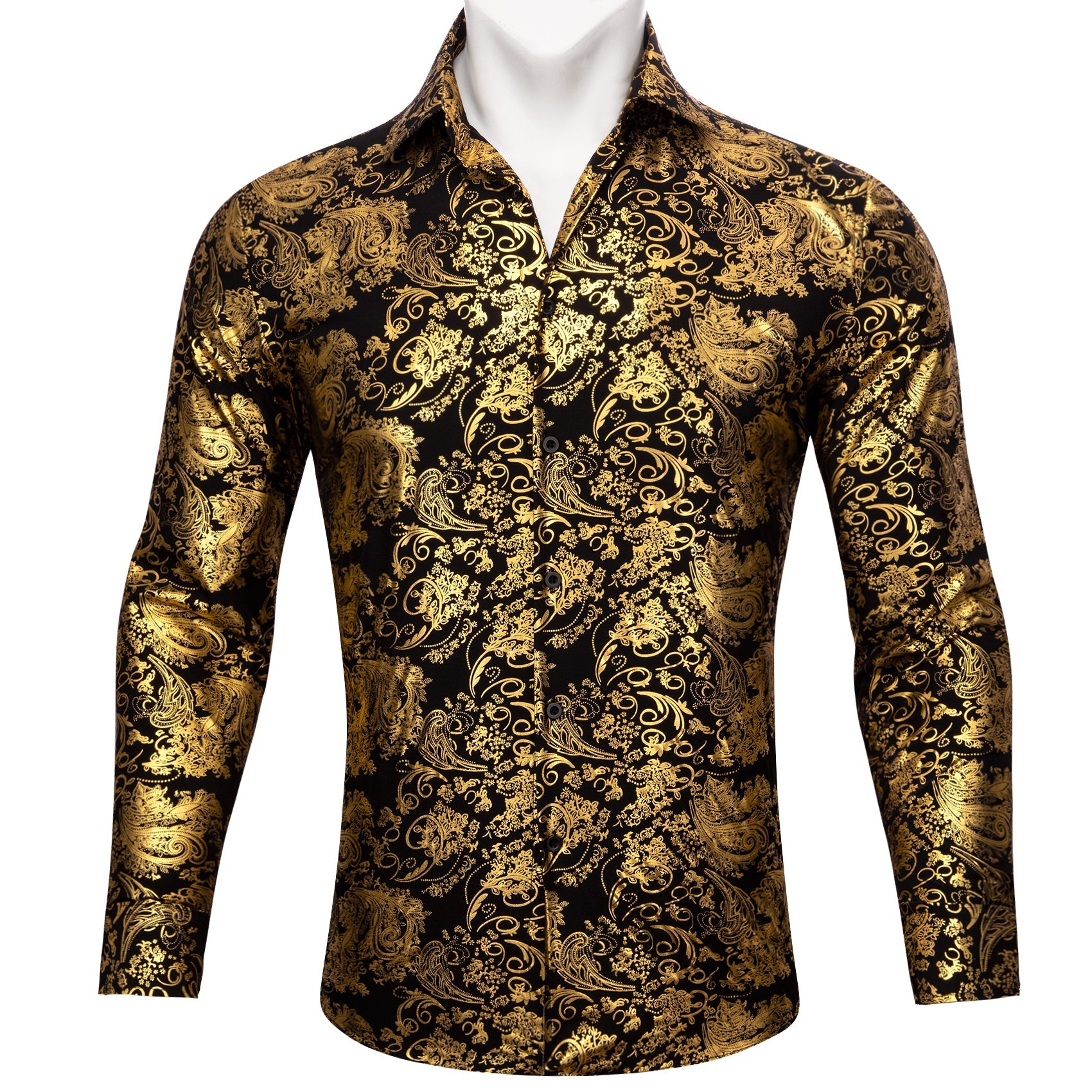 GentCrest Black Paisley Shirt - Image 1