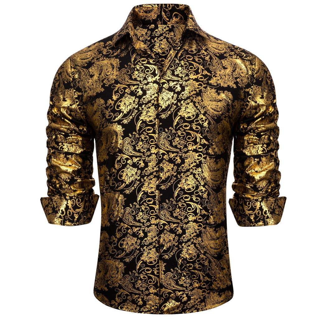 GentCrest Black Paisley Shirt - Image 3
