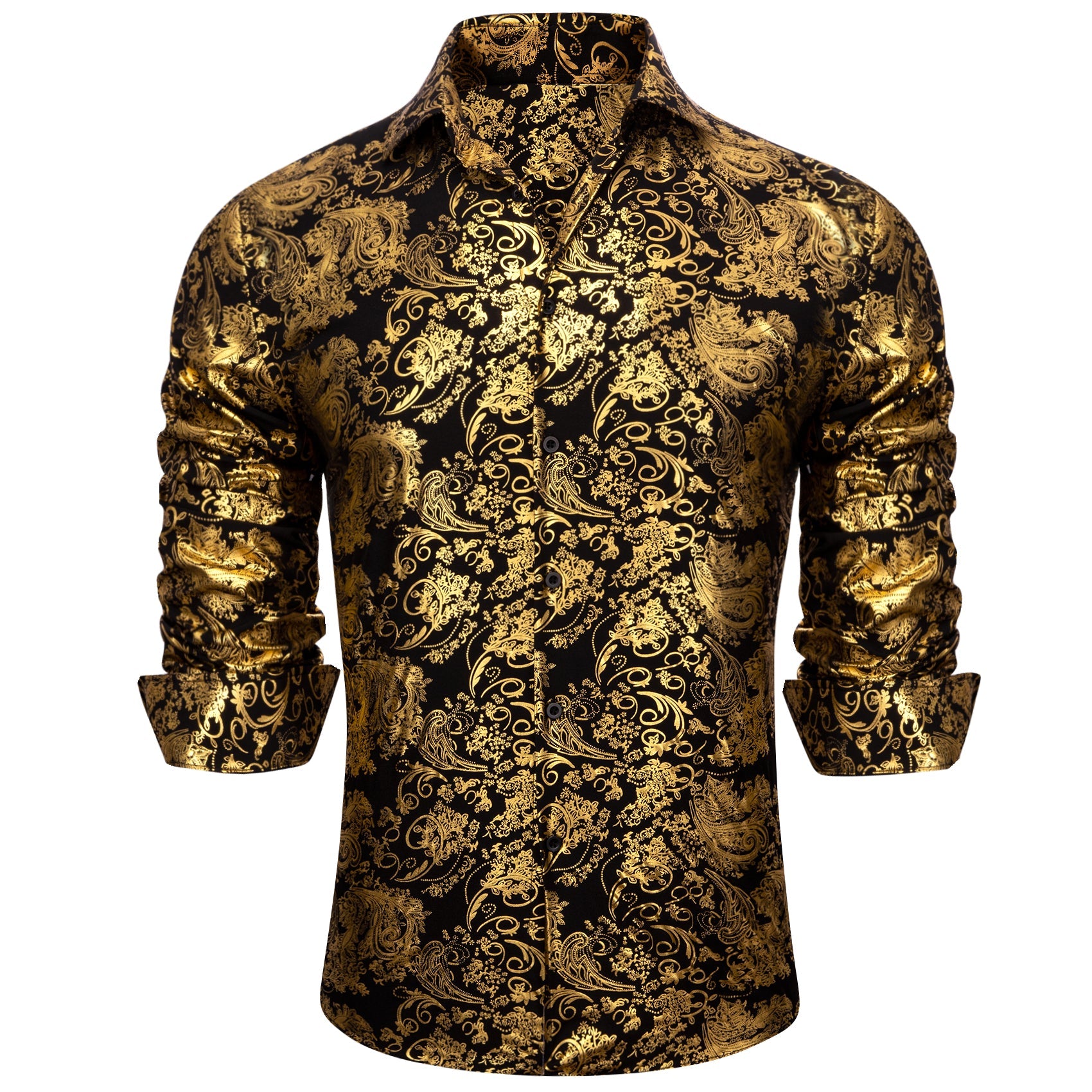 GentCrest Black Paisley Shirt - Image 3