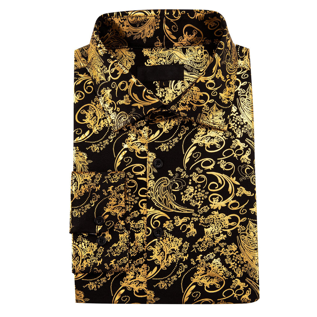 GentCrest Black Paisley Shirt - Image 4