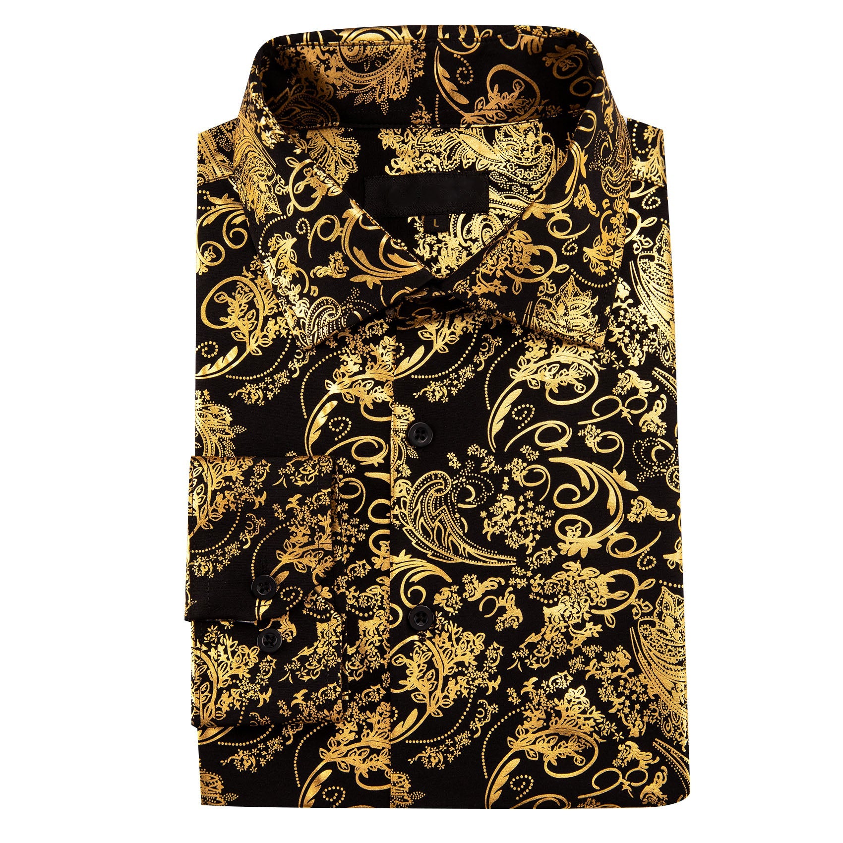 GentCrest Black Paisley Shirt - Image 4