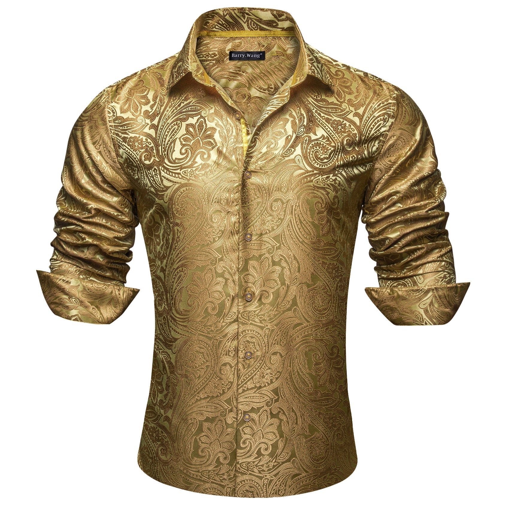 GentCrest Yellow Paisley Shirt - Image 1