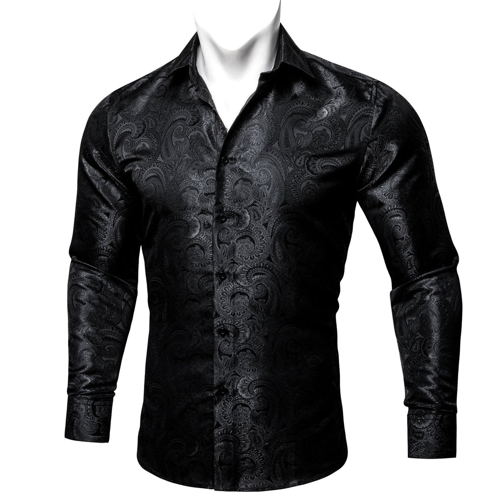 GentCrest Black Paisley Shirt - Image 6