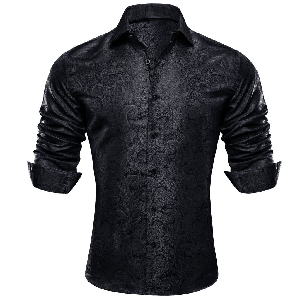 GentCrest Black Paisley Shirt - Image 1