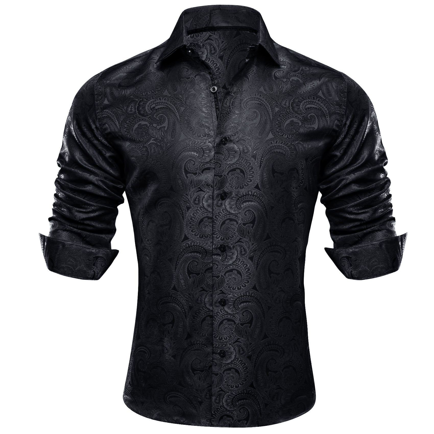GentCrest Black Paisley Shirt - Image 1