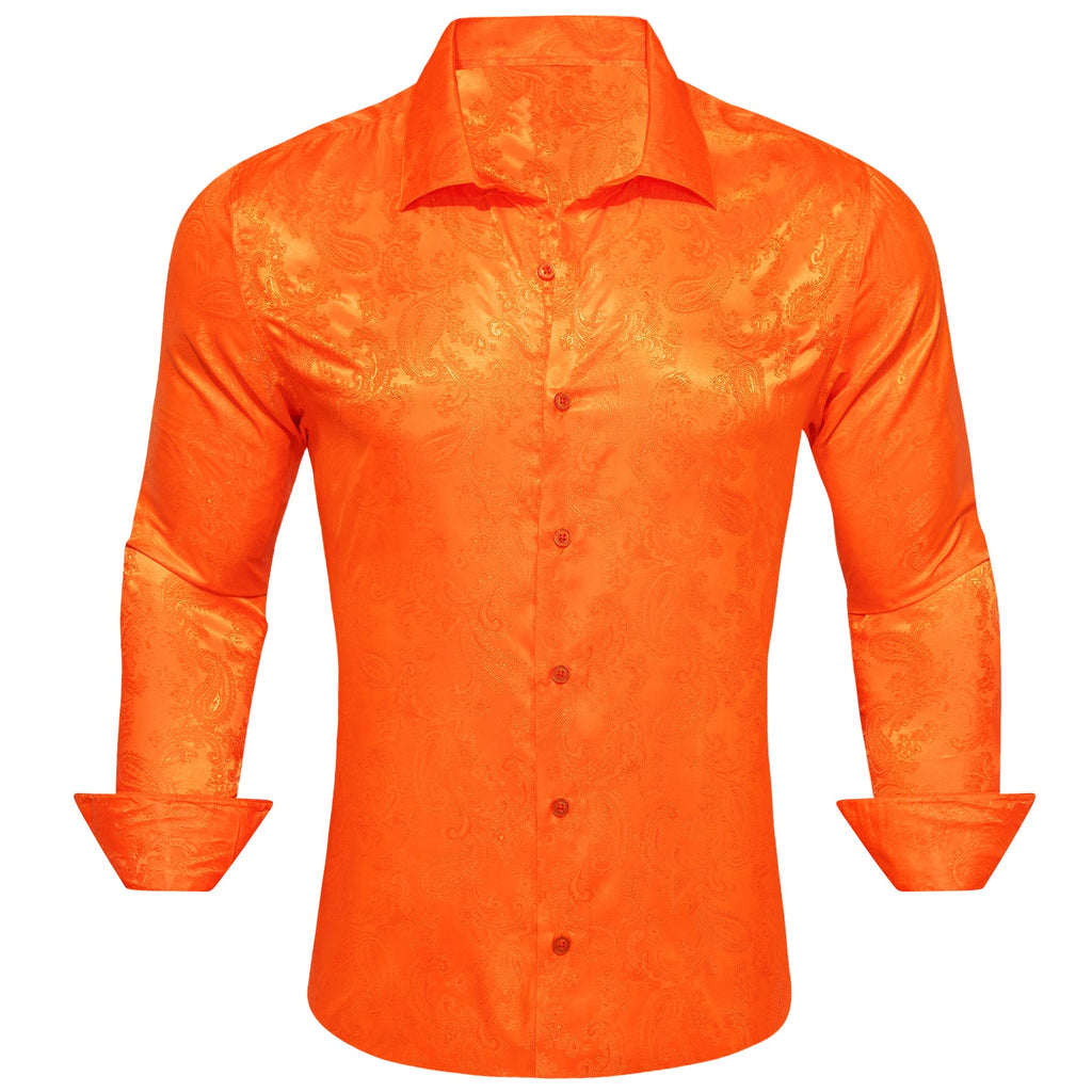 GentCrest Orange Paisley Shirt - Image 1