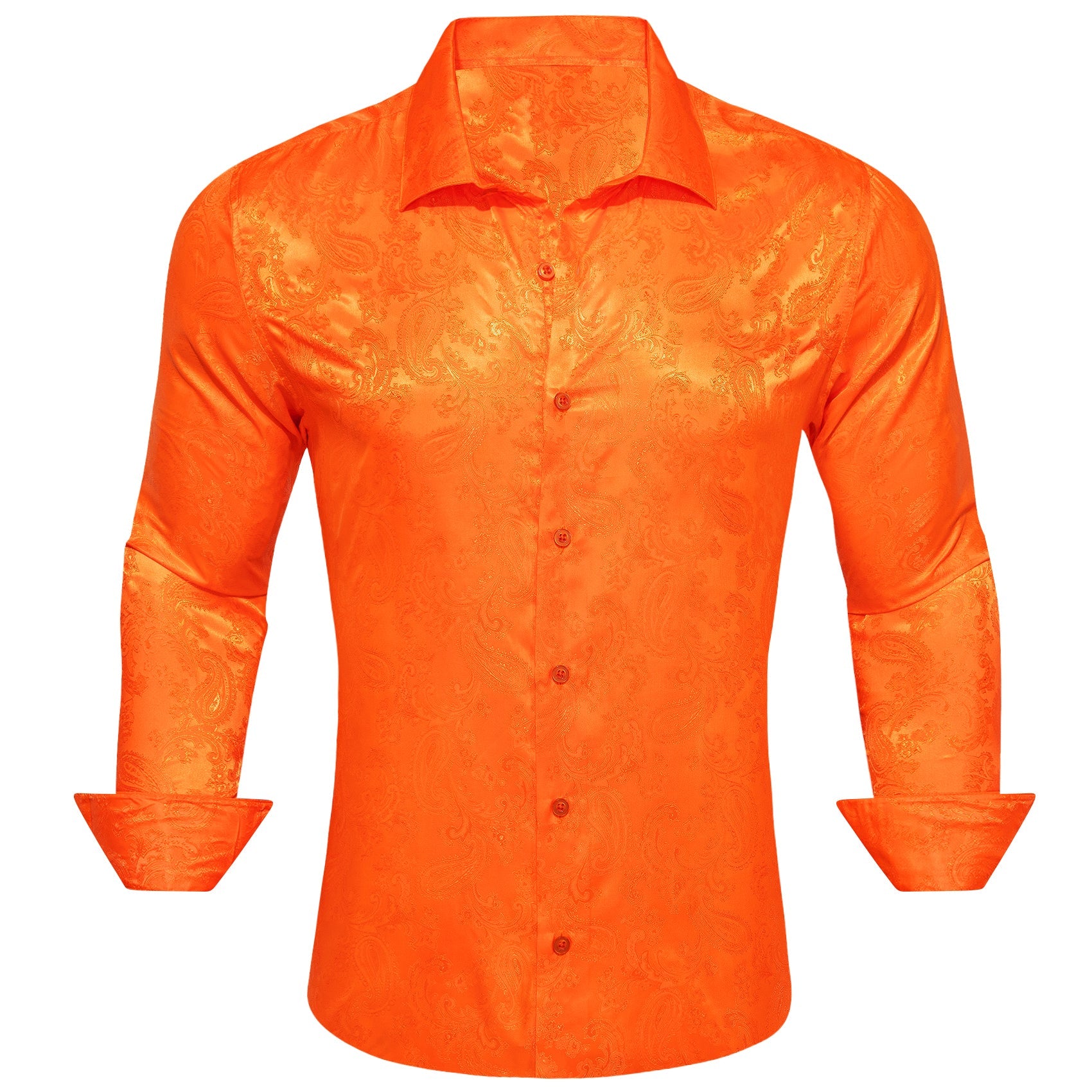 GentCrest Orange Paisley Shirt - Image 1
