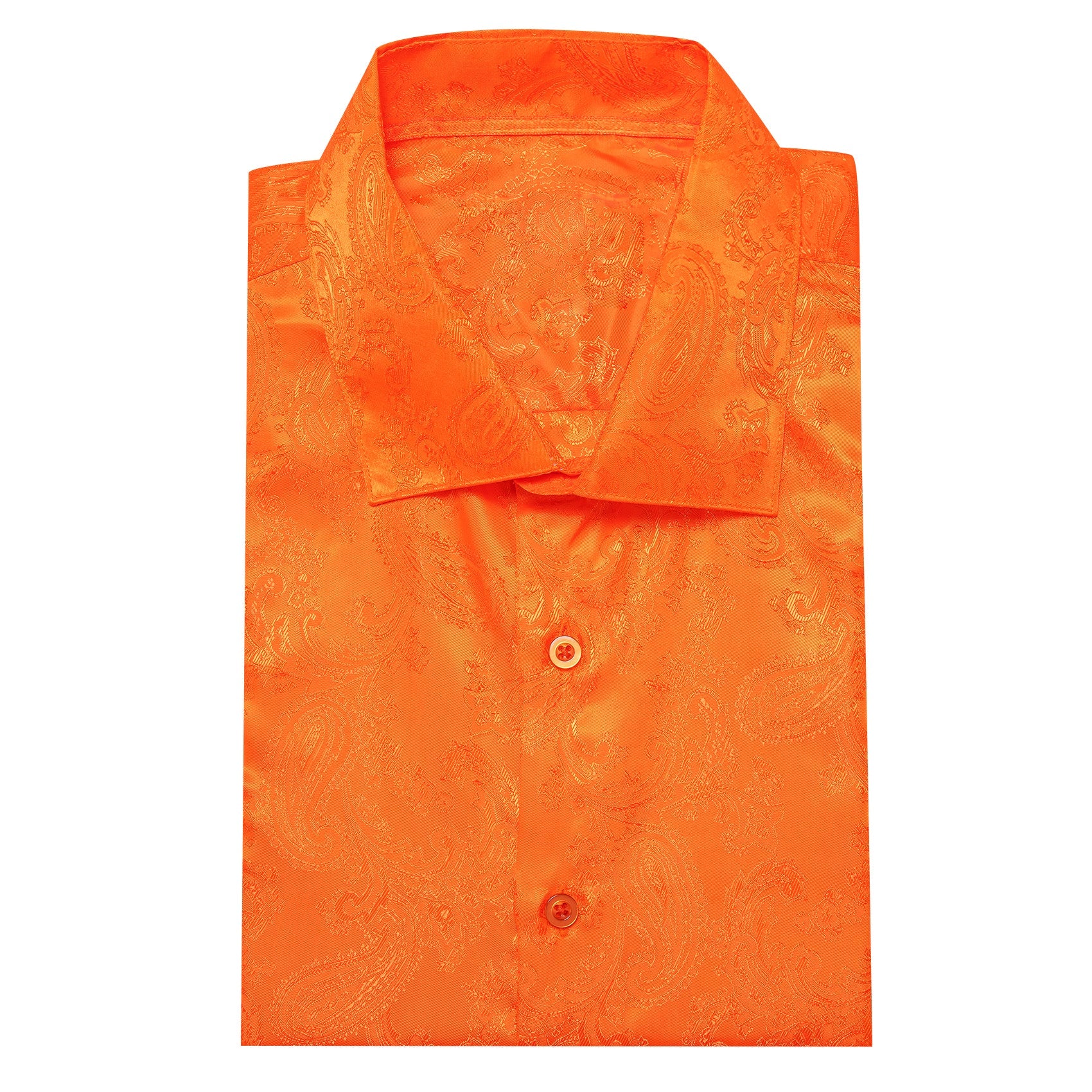 GentCrest Orange Paisley Shirt - Image 4