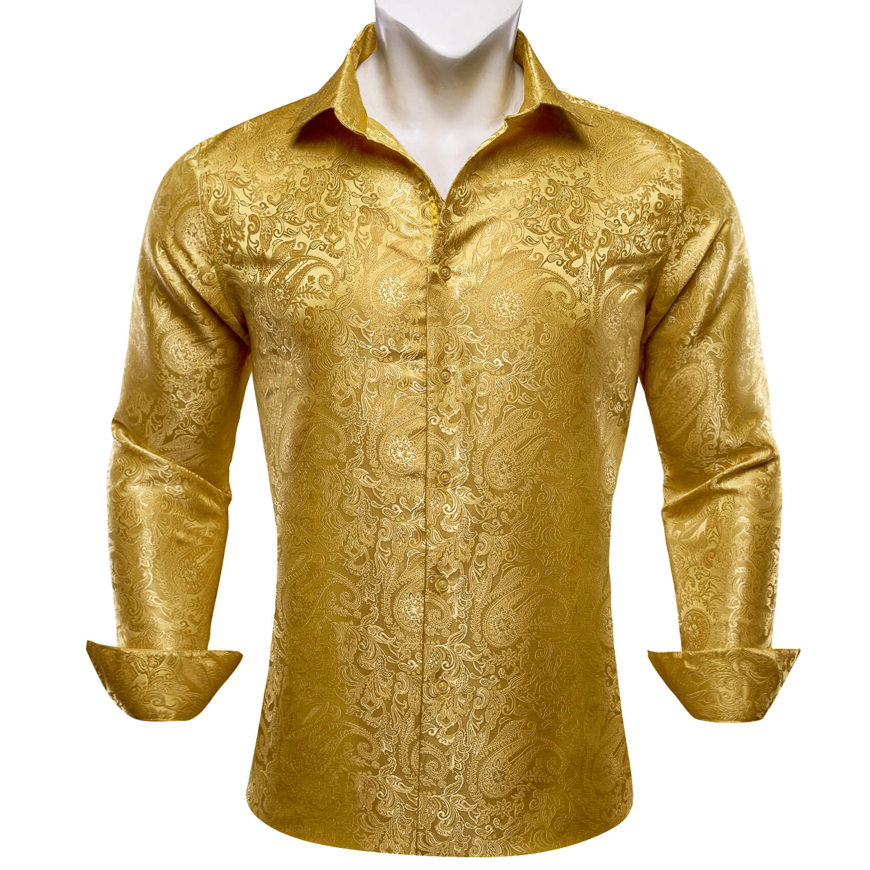 GentCrest Gold Paisley Shirt - Image 1