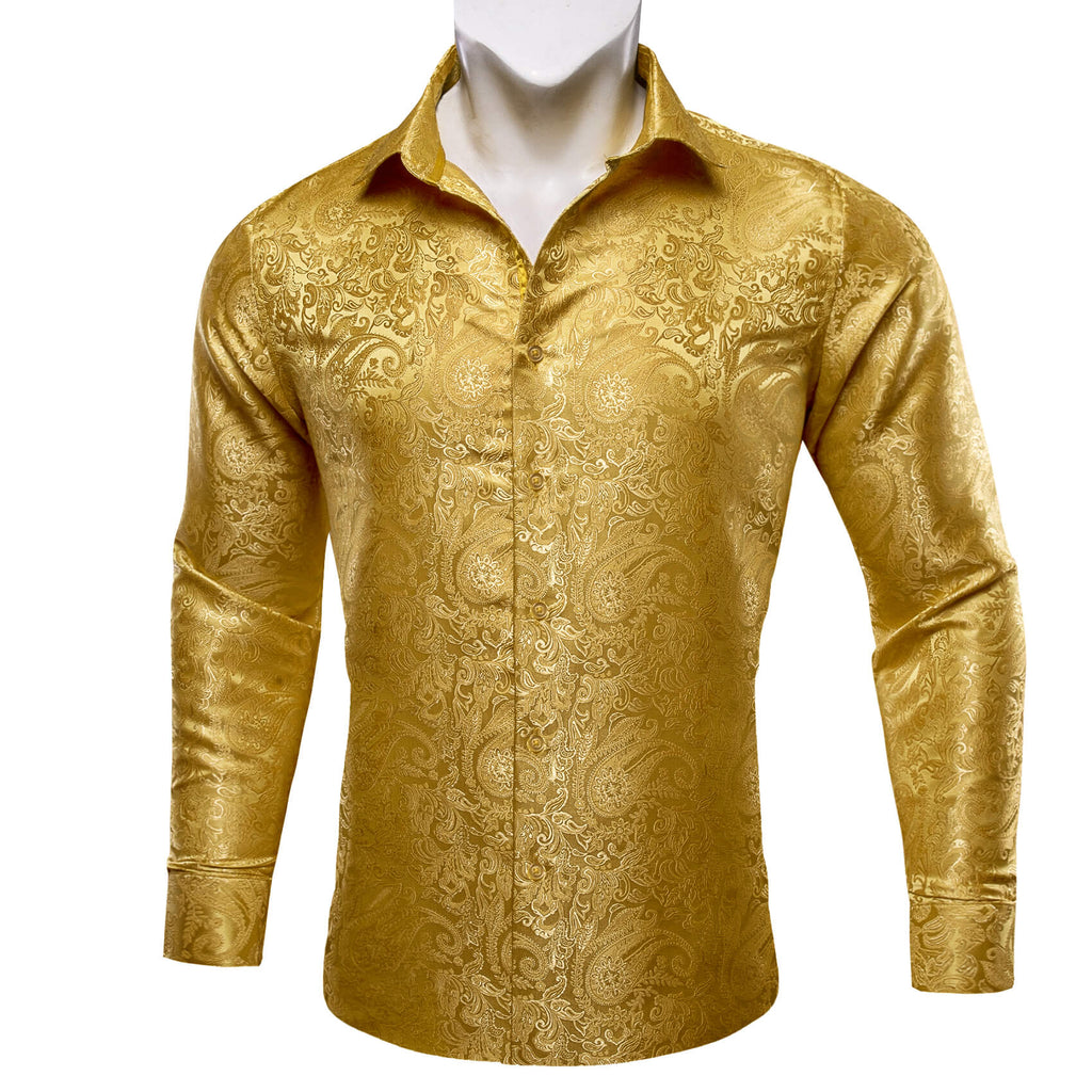 GentCrest Gold Paisley Shirt - Image 2