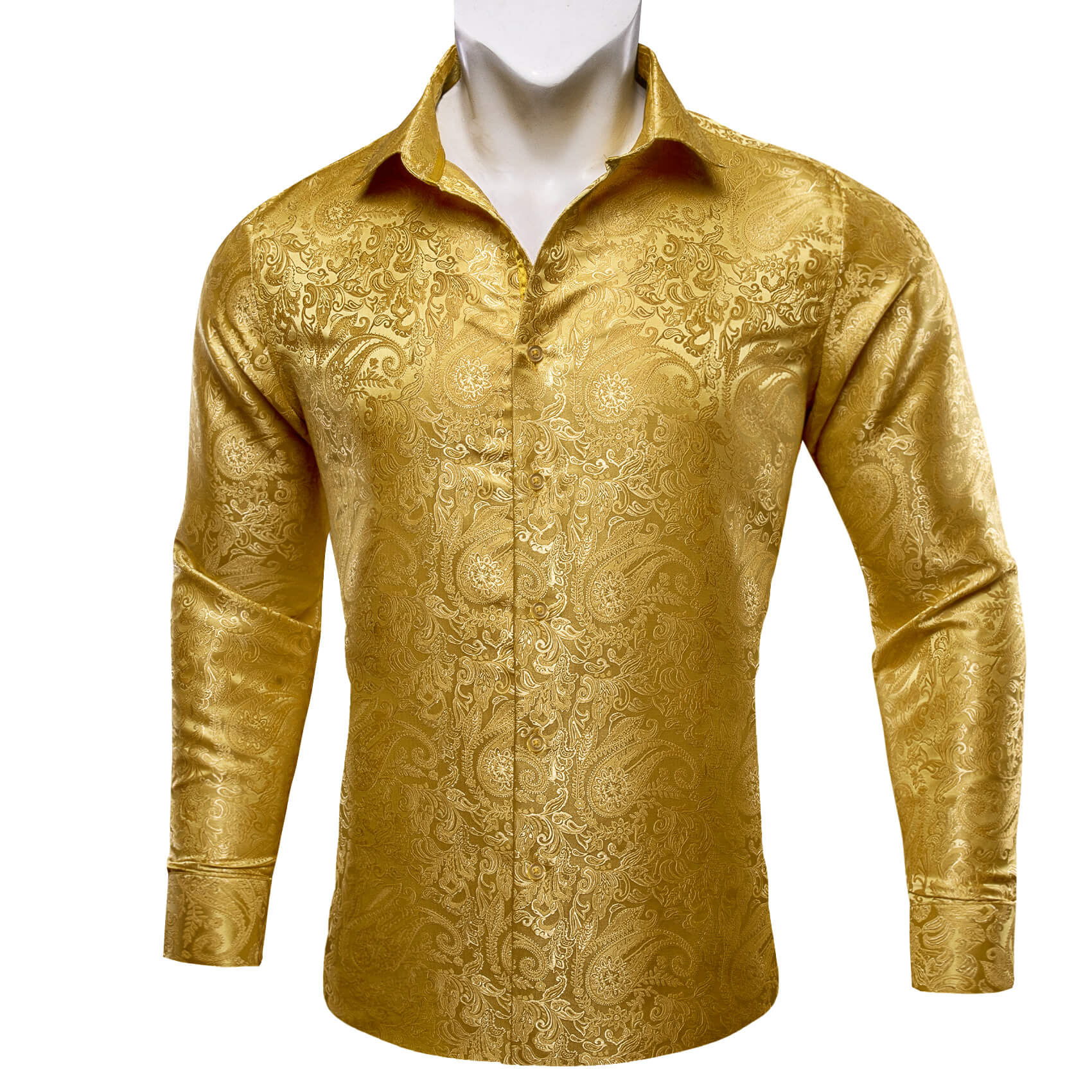 GentCrest Gold Paisley Shirt - Image 2